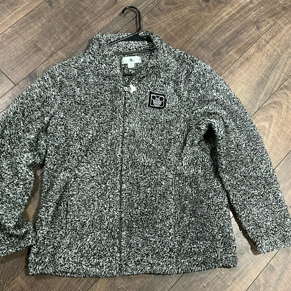 Disney Zip-Up Fleece Jacket – Cozy & Fun, Size LARGE